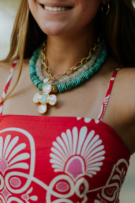 FESTIVAL MEDALLION MAXI DRESS