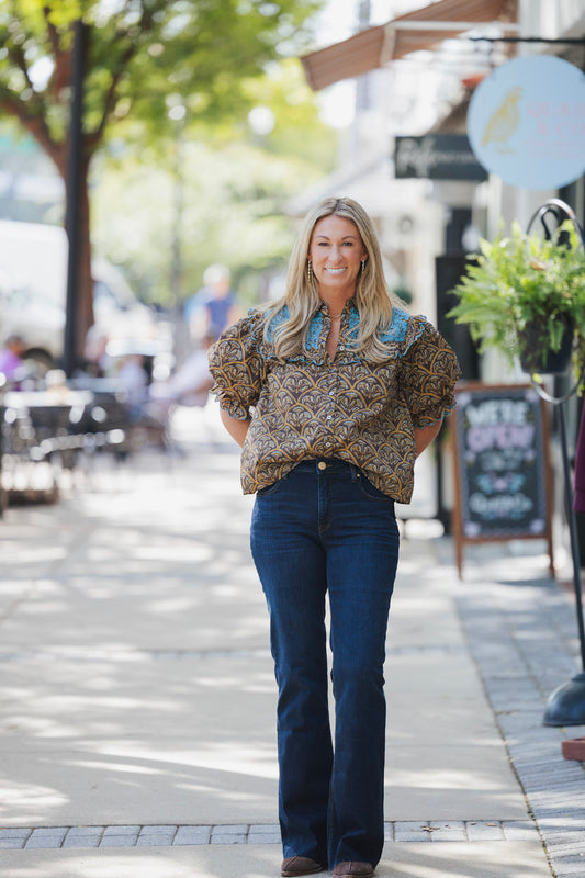 MARY BROWN FLORAL TOP