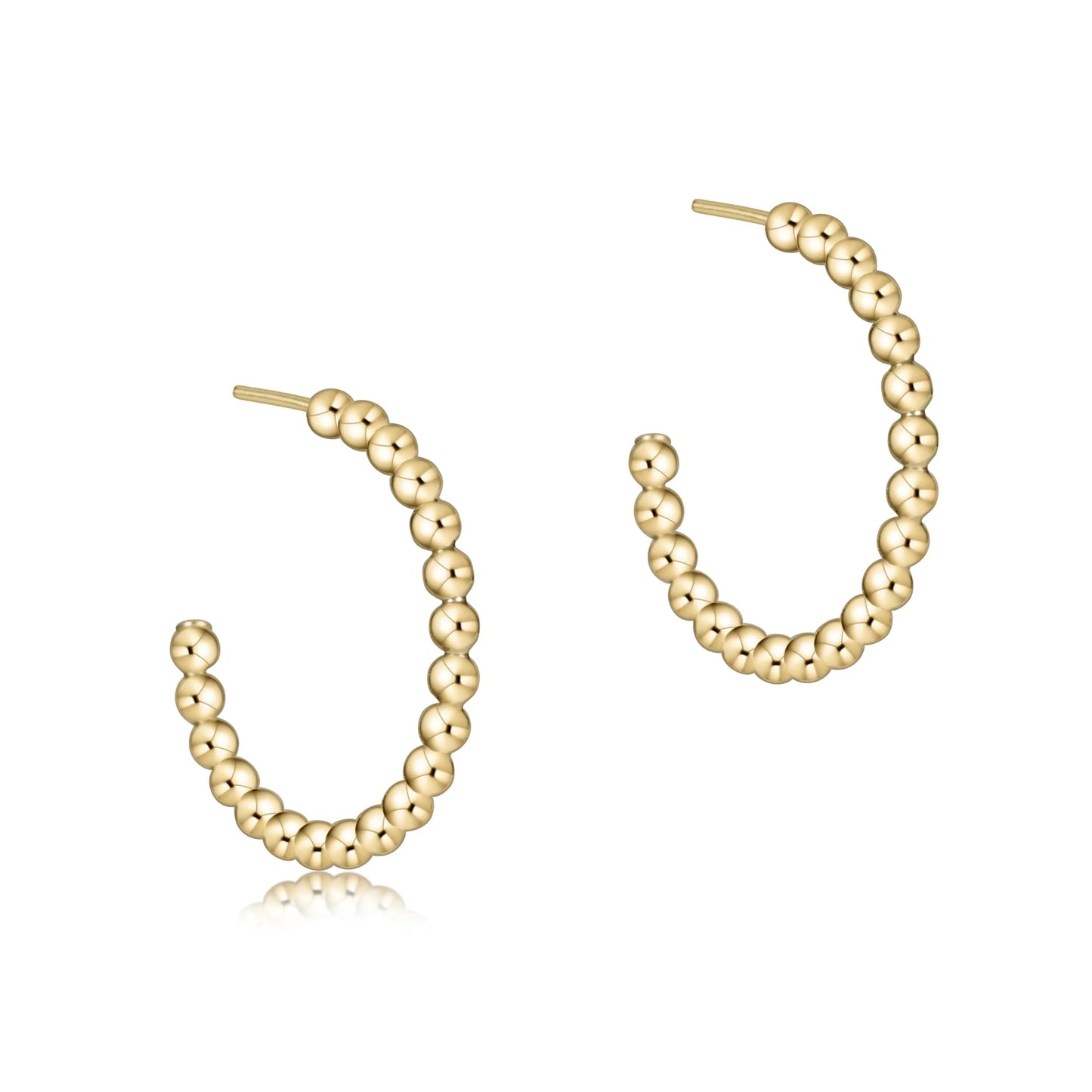 BEADED CLASSIC HOOPS 1"