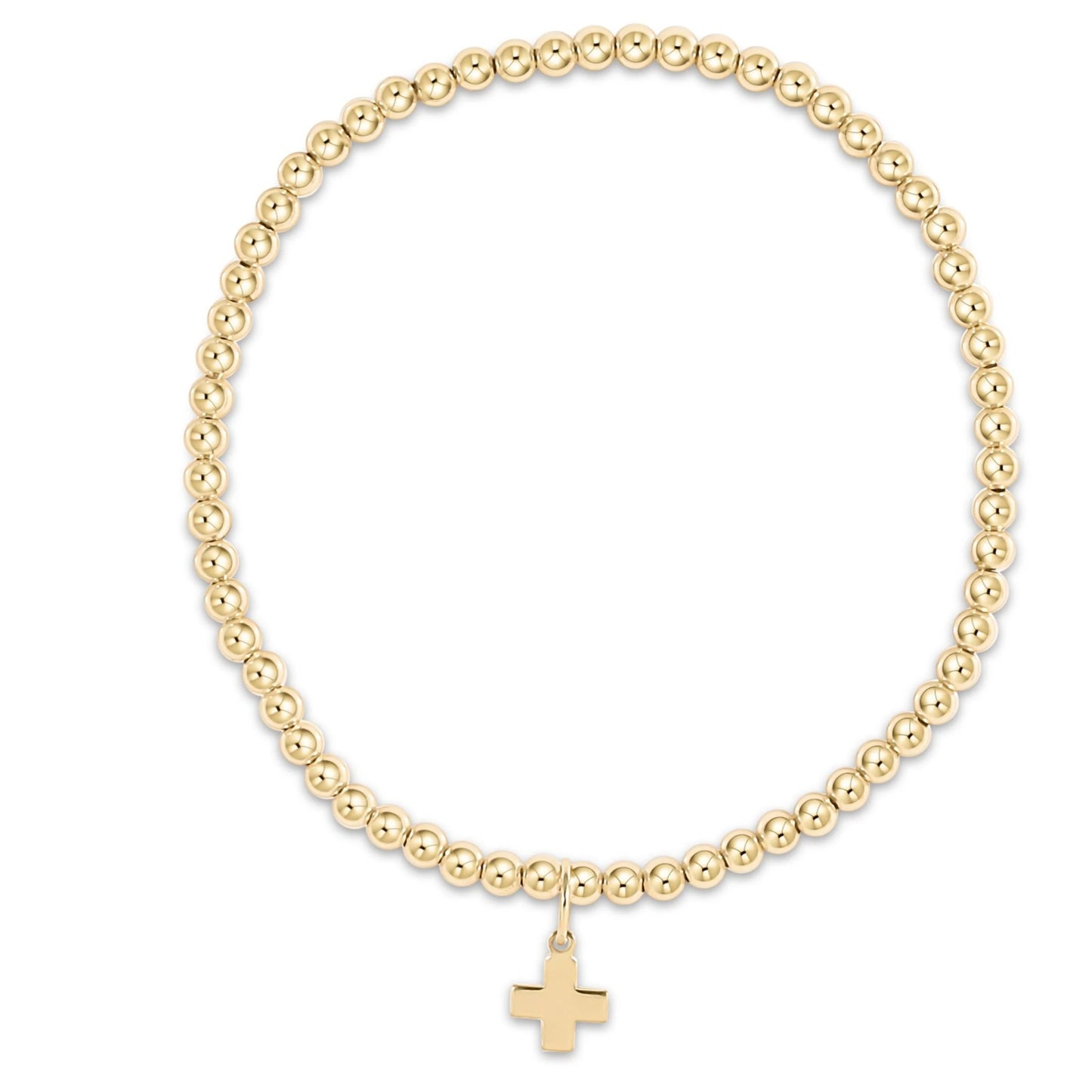 EGIRL GOLD 3MM SIGNATURE CROSS GOLD CHARM