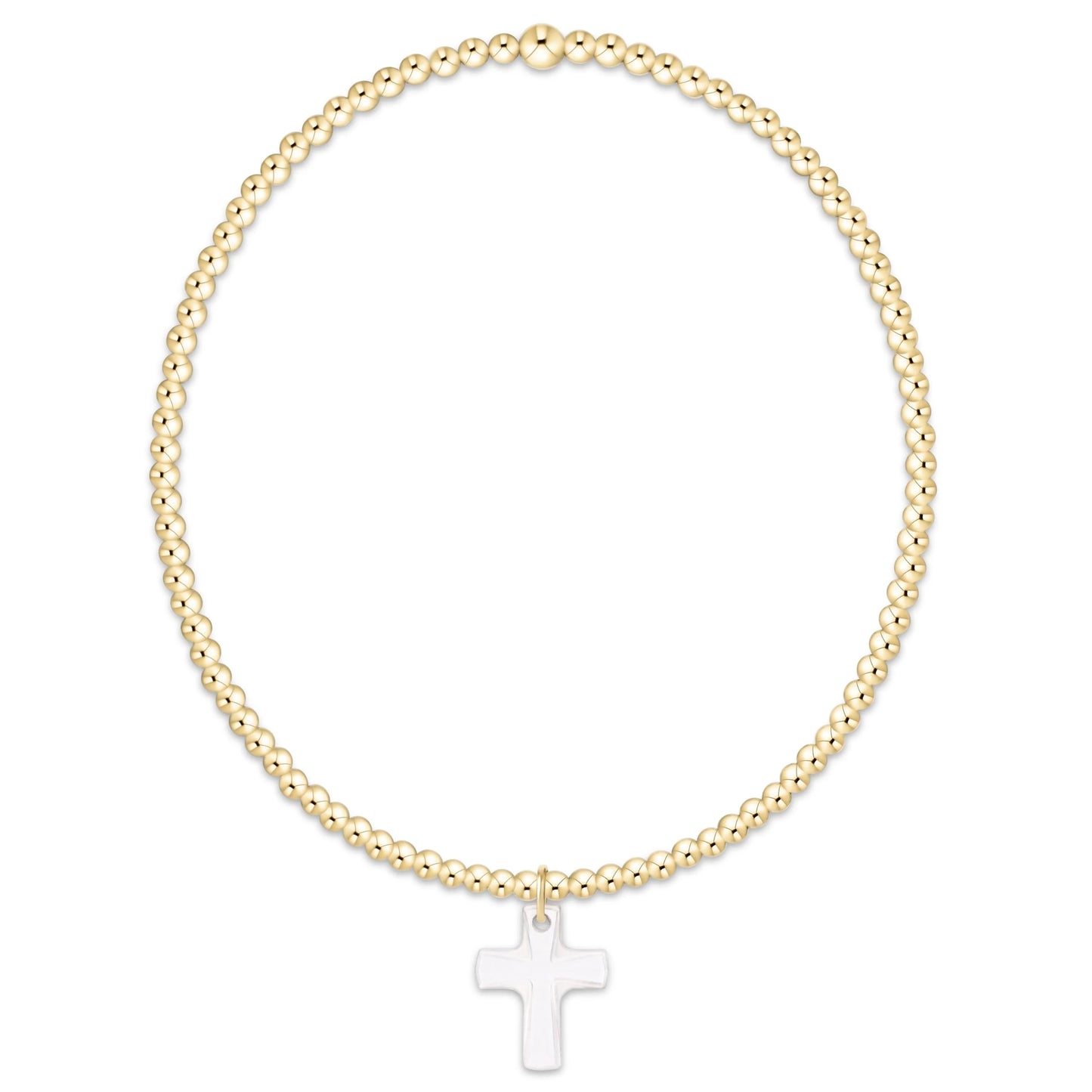 CLASSIC GOLD 2MM BLESSED CRYSTAL CHARM