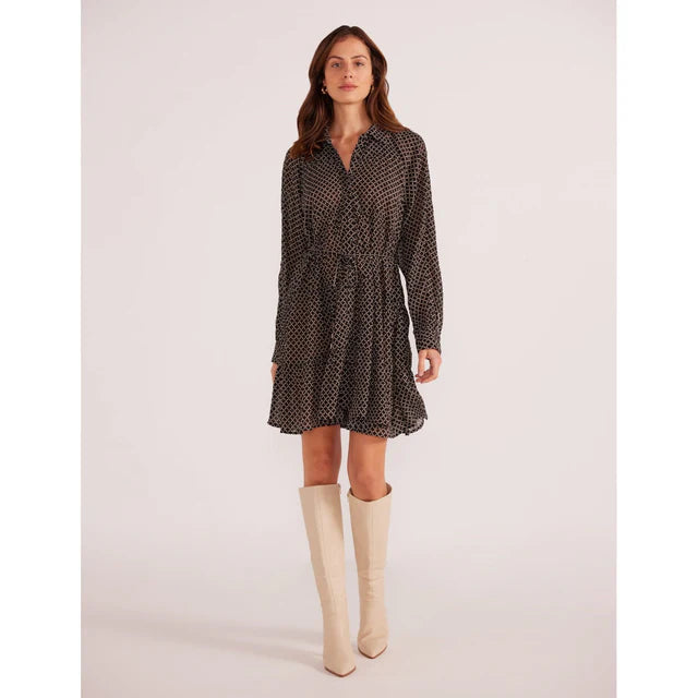 Minkpink Lydia Tiered Shirt Dress Minkpink Lydia Tiered Shirt Dress