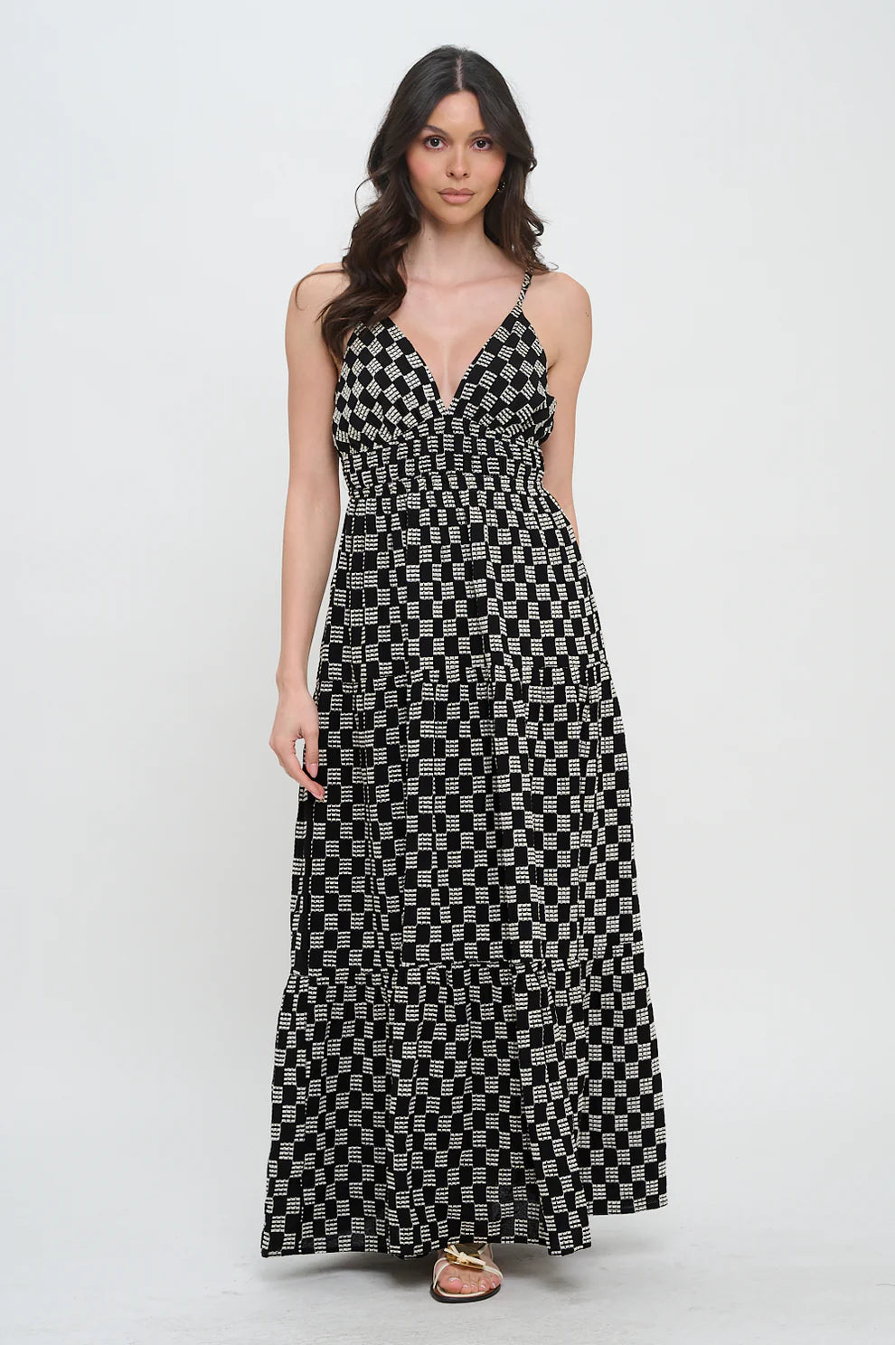 MIDNIGHT WEAVE MAXI DRESS