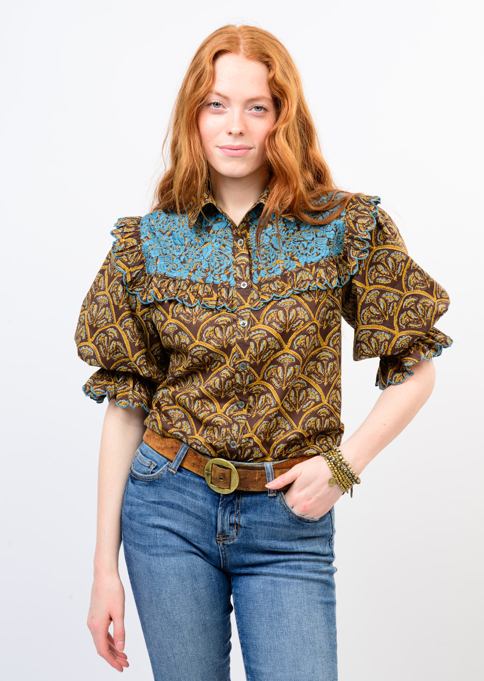 MARY BROWN FLORAL TOP