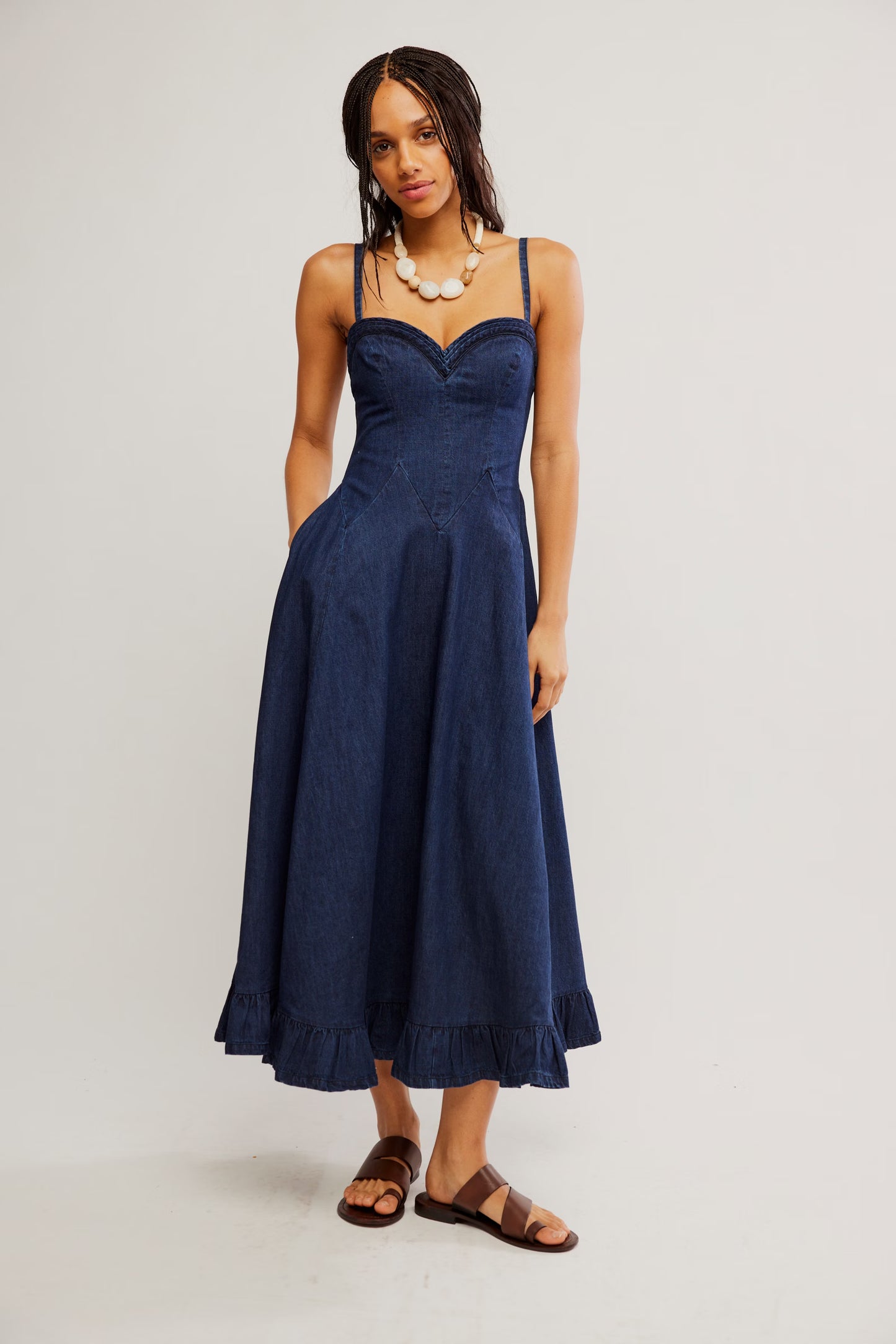 ANOTHER SEASON NAVY DRESS