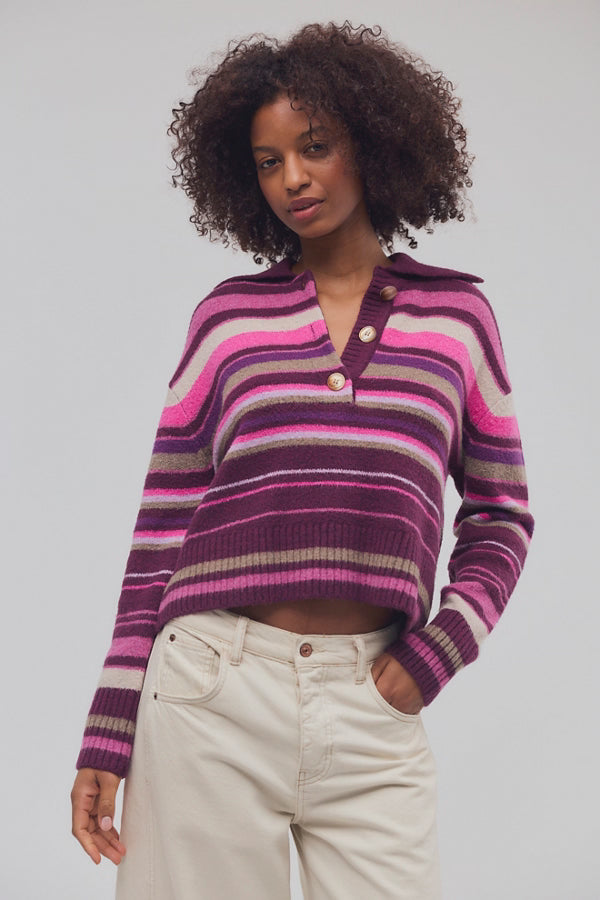 TRADING UP STRIPE SWEATER