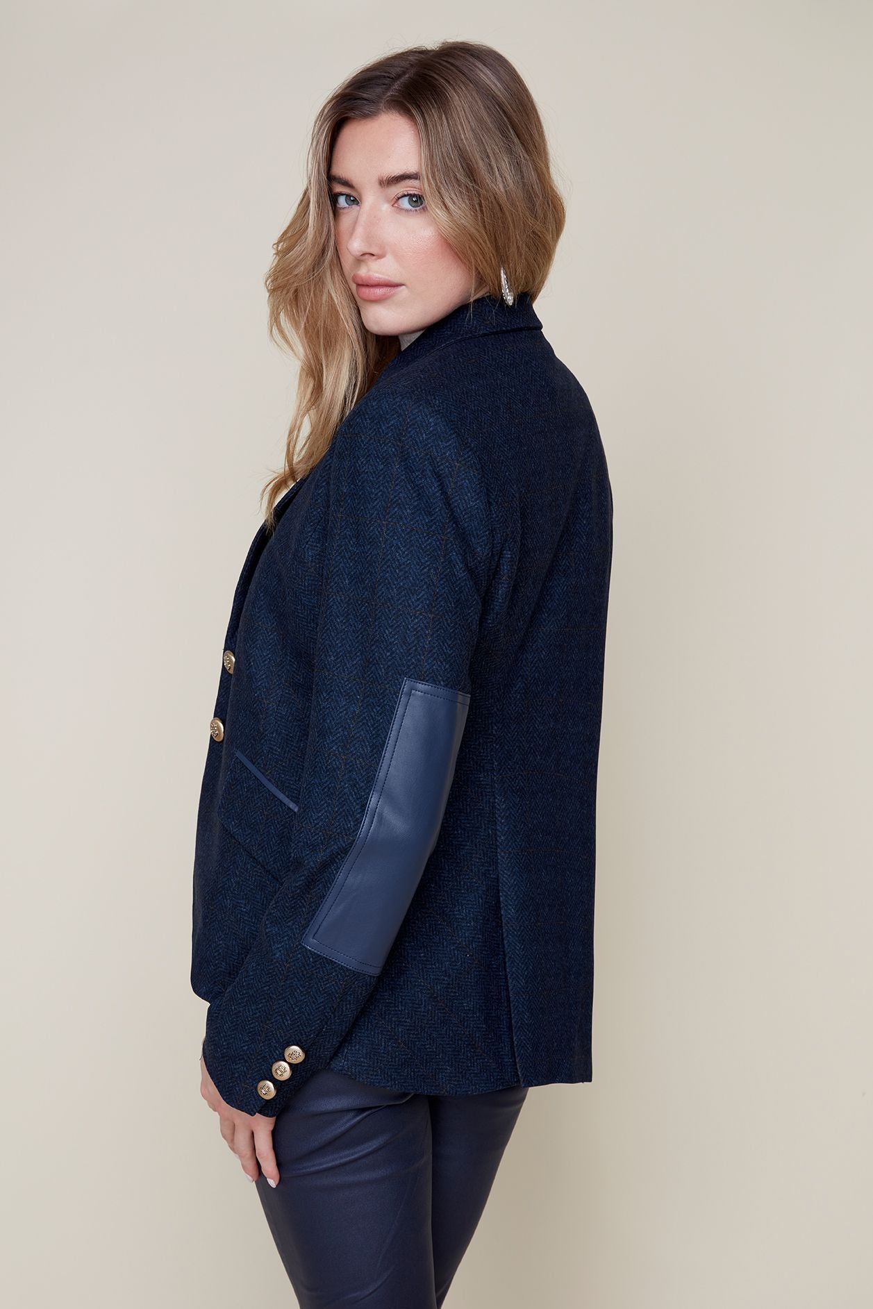 BRUSHED KNIT RIDING JACKET