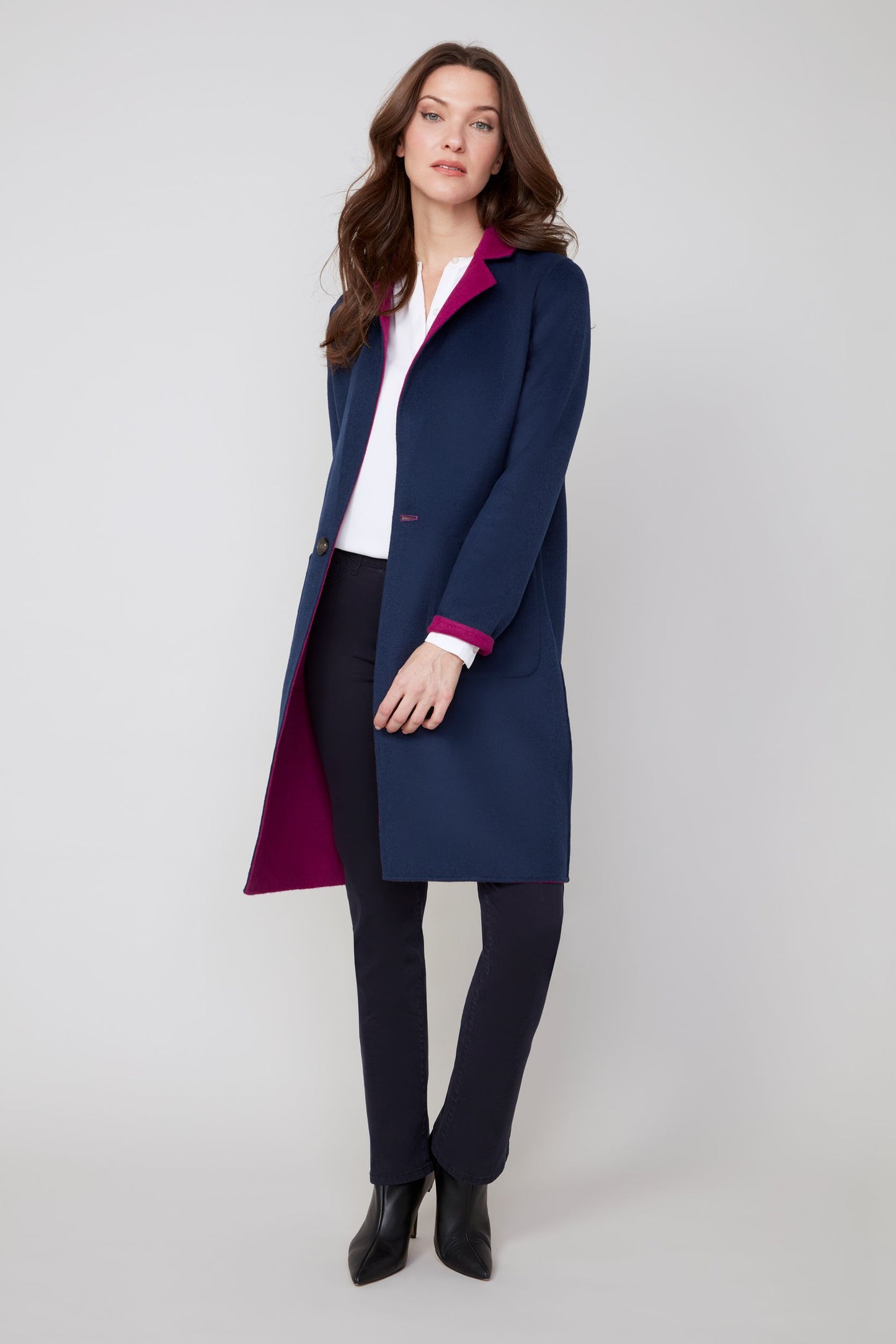 MULBERRY NAVY REVERSE COAT