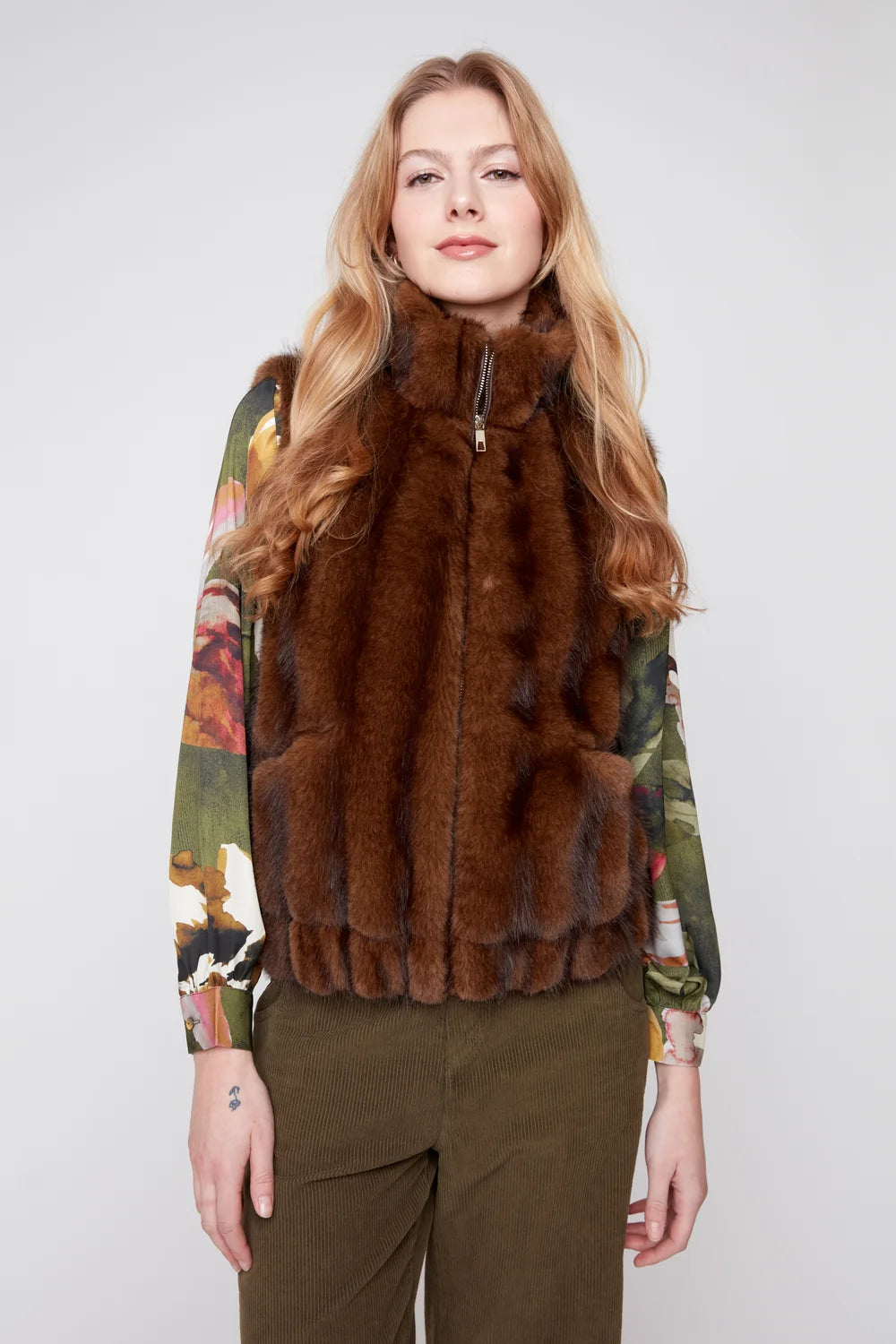 MINK LOOK FAUX FUR VEST