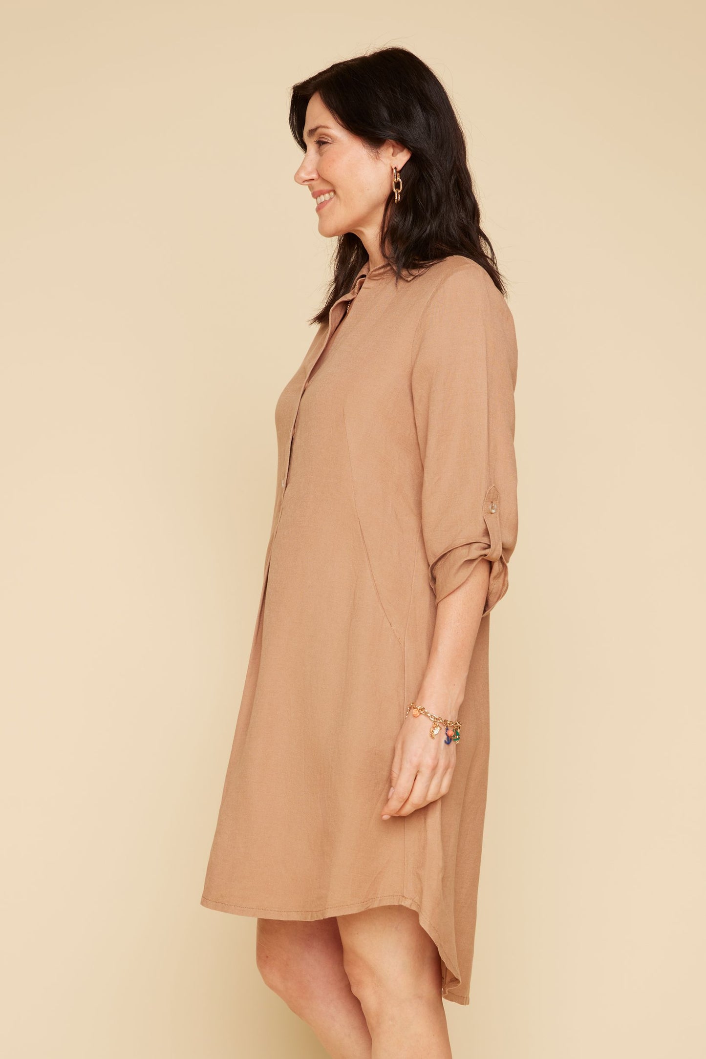 HONEY LINEN COTTON DRESS
