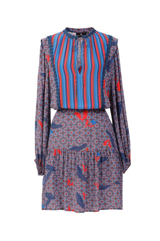 MANDY DRESS IN SEPIA PATTERN