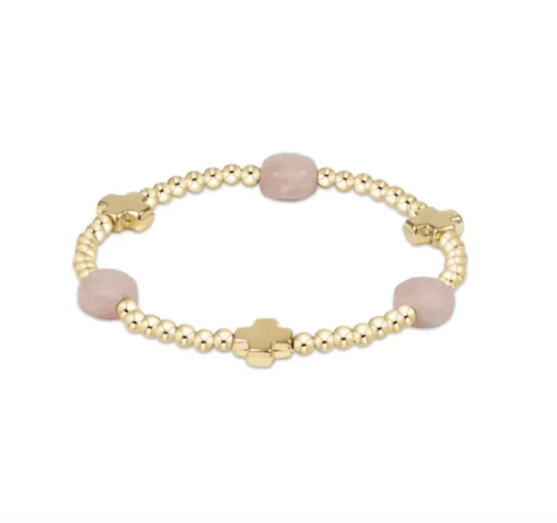 SIGNATURE CROSS ADMIRE GOLD 3MM PINK