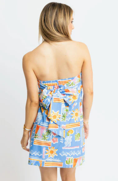 SANTORINI BOW DRESS