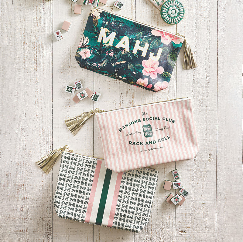 MAHJONG OIL CLOTH TILE BAG