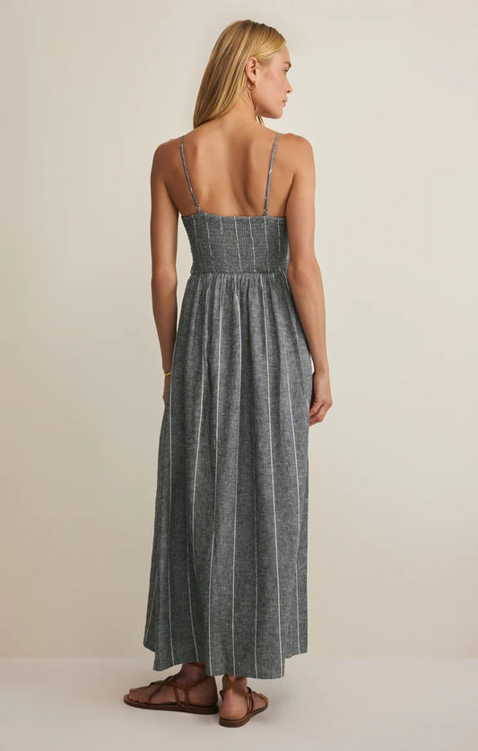 ROMY STRIPED LINEN DRESS