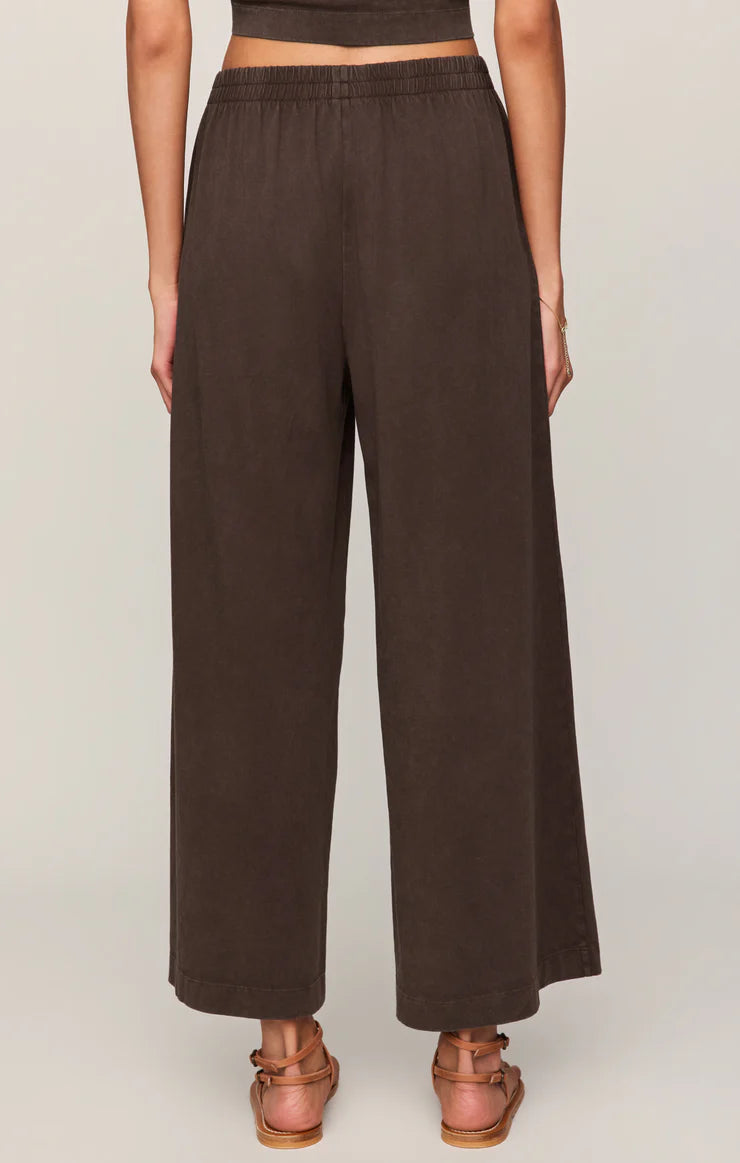 CHOCOLATE JERSEY CROP FLARE PANT
