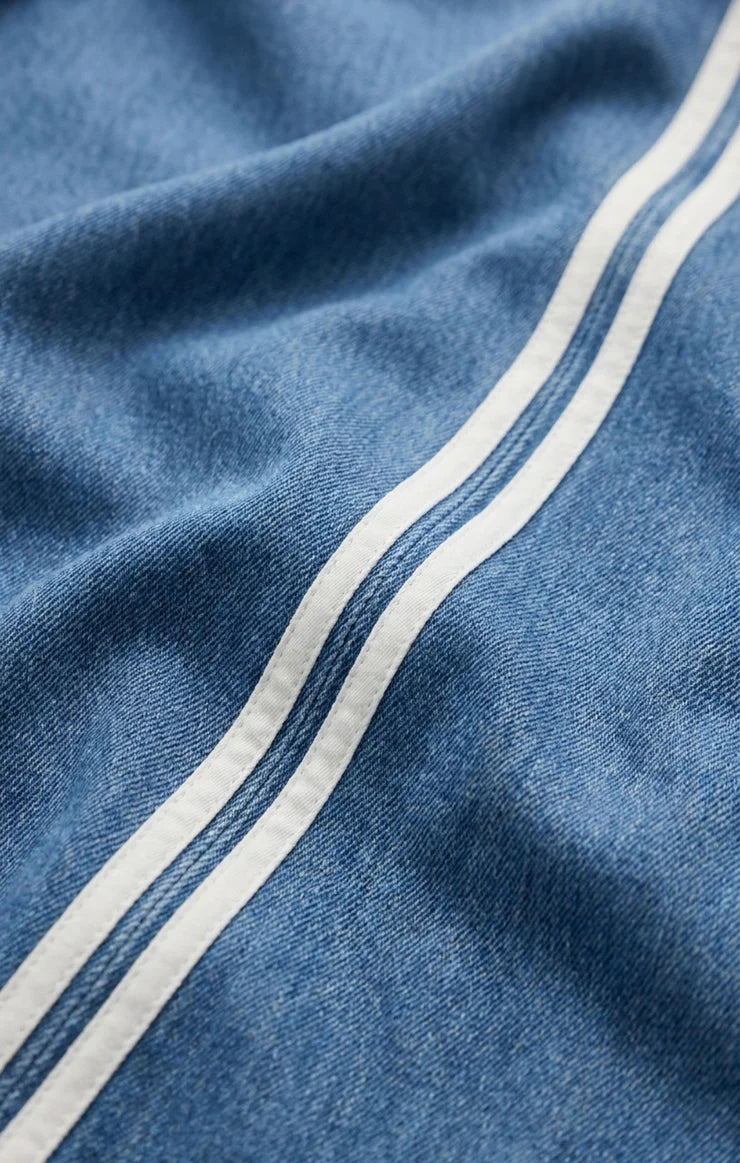 THE SIDELINES DENIM TRACK PANTS