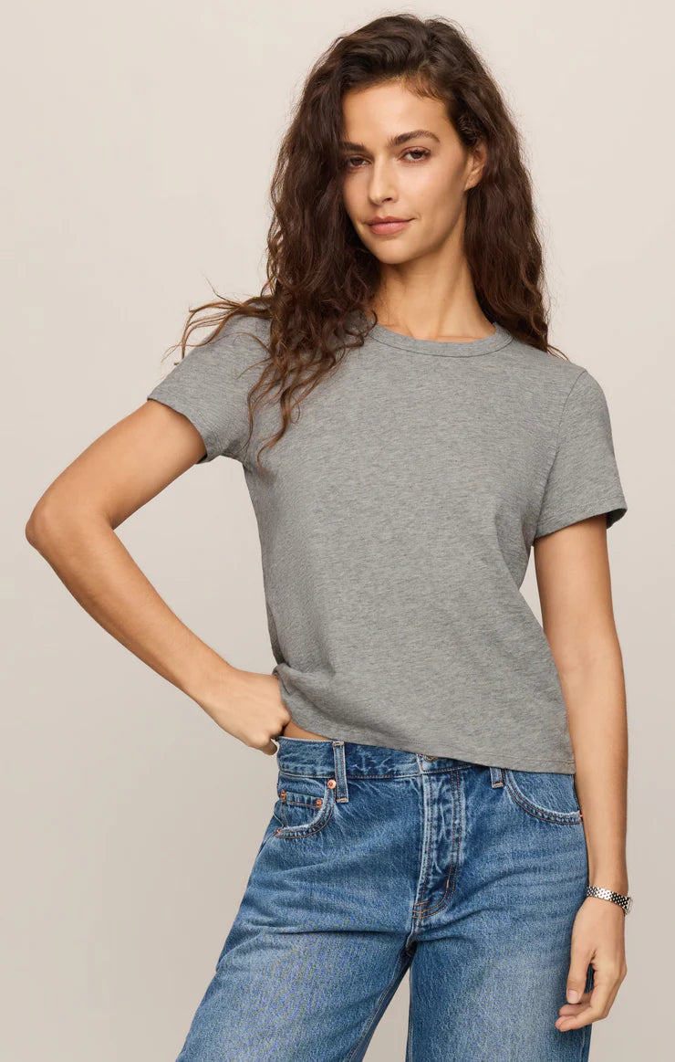 JUNIE SLUB TEE IN GREY