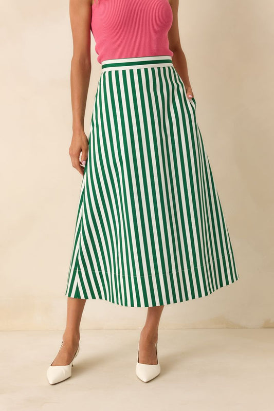 OPAL MIDI SKIRT IN GRAND ENTRANCE