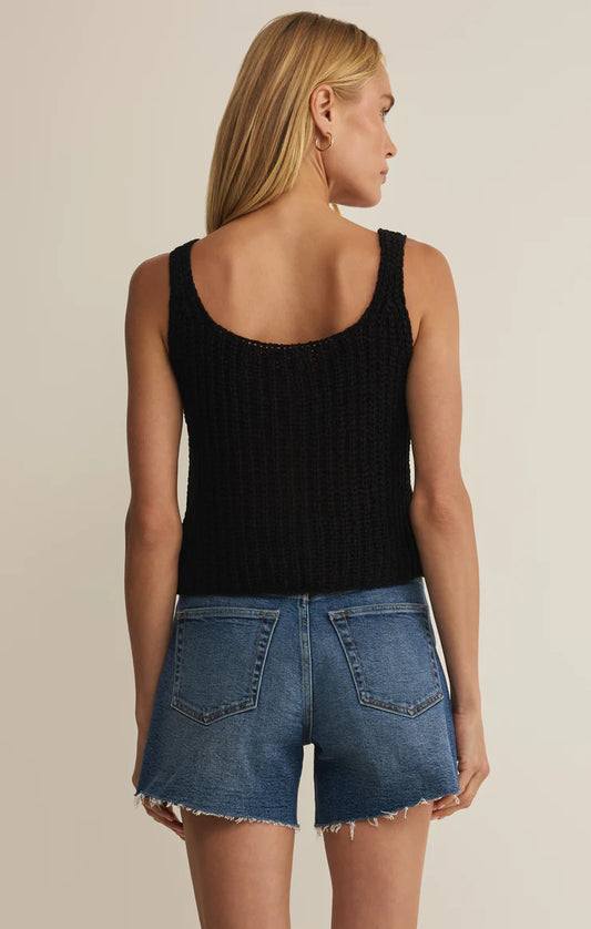 TATE LACE UP SWEATER TOP