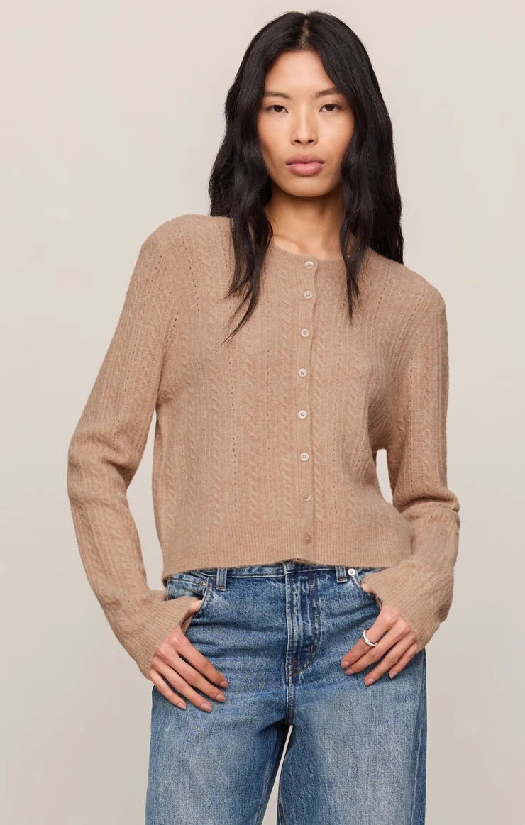 MACAROON MEDINA POINTELLE CARDIGAN