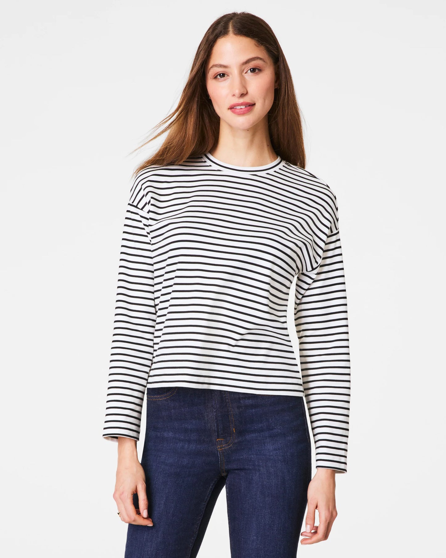 BLACK AND WHITE SPANX TEE