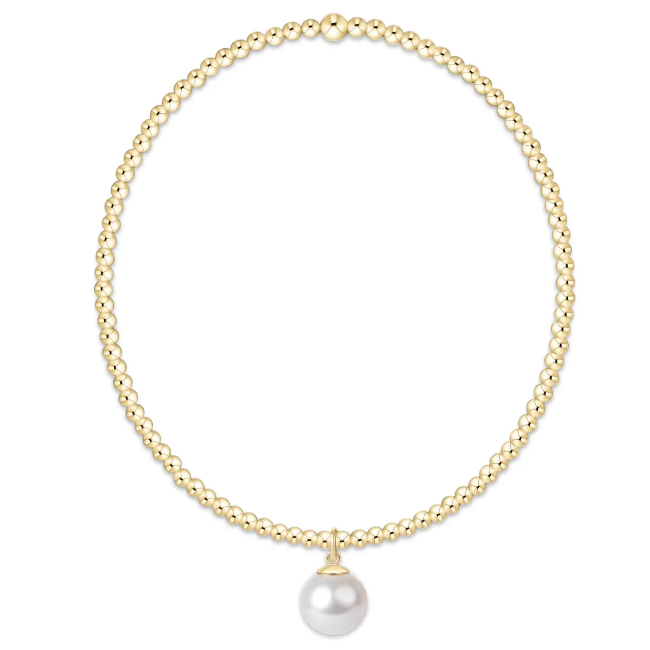 CLASSIC GOLD 2MM PEARL 8MM CHARM