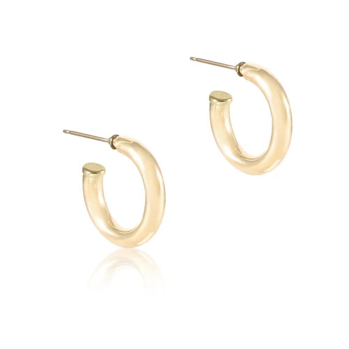 ROUNDED GOLD POST 1" 4MM HOOP