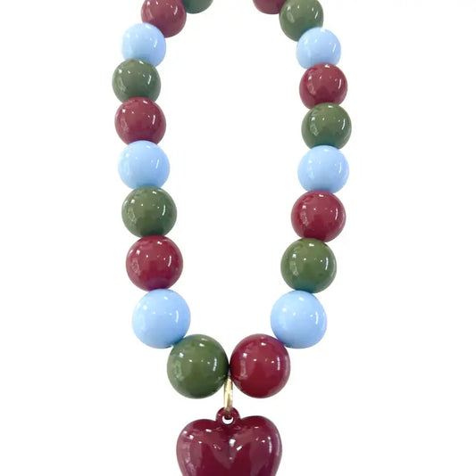 MAX CHUNKY BEADED HEART NECKLACE