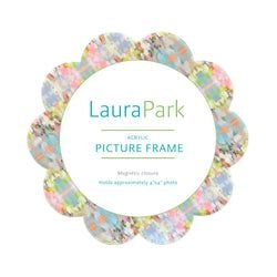 CHINTZ ACRYLIC FRAME ROUND