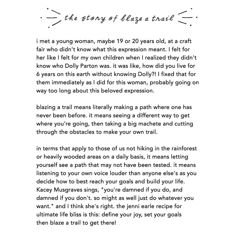 “blaze a trail” bandana