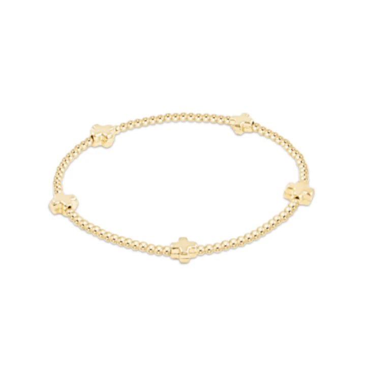 SMALL SIGNATURE CROSS GOLD 2MM