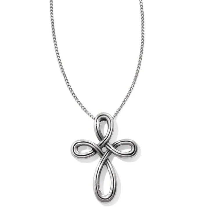 INTERLOCK PETITE CROSS NECKLACE