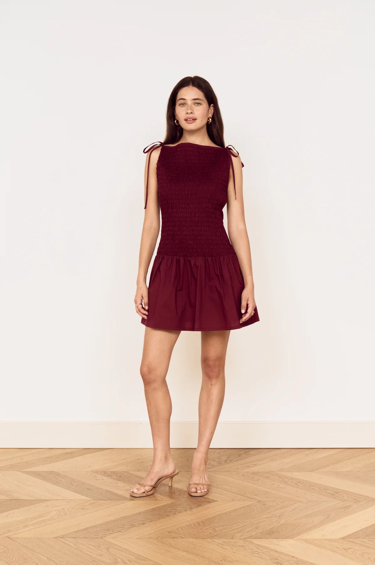 LOLA SHIRRED MINI DRESS