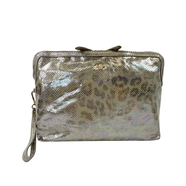GLIMMER LEOPARD CLUTCH MAKEUP CASE