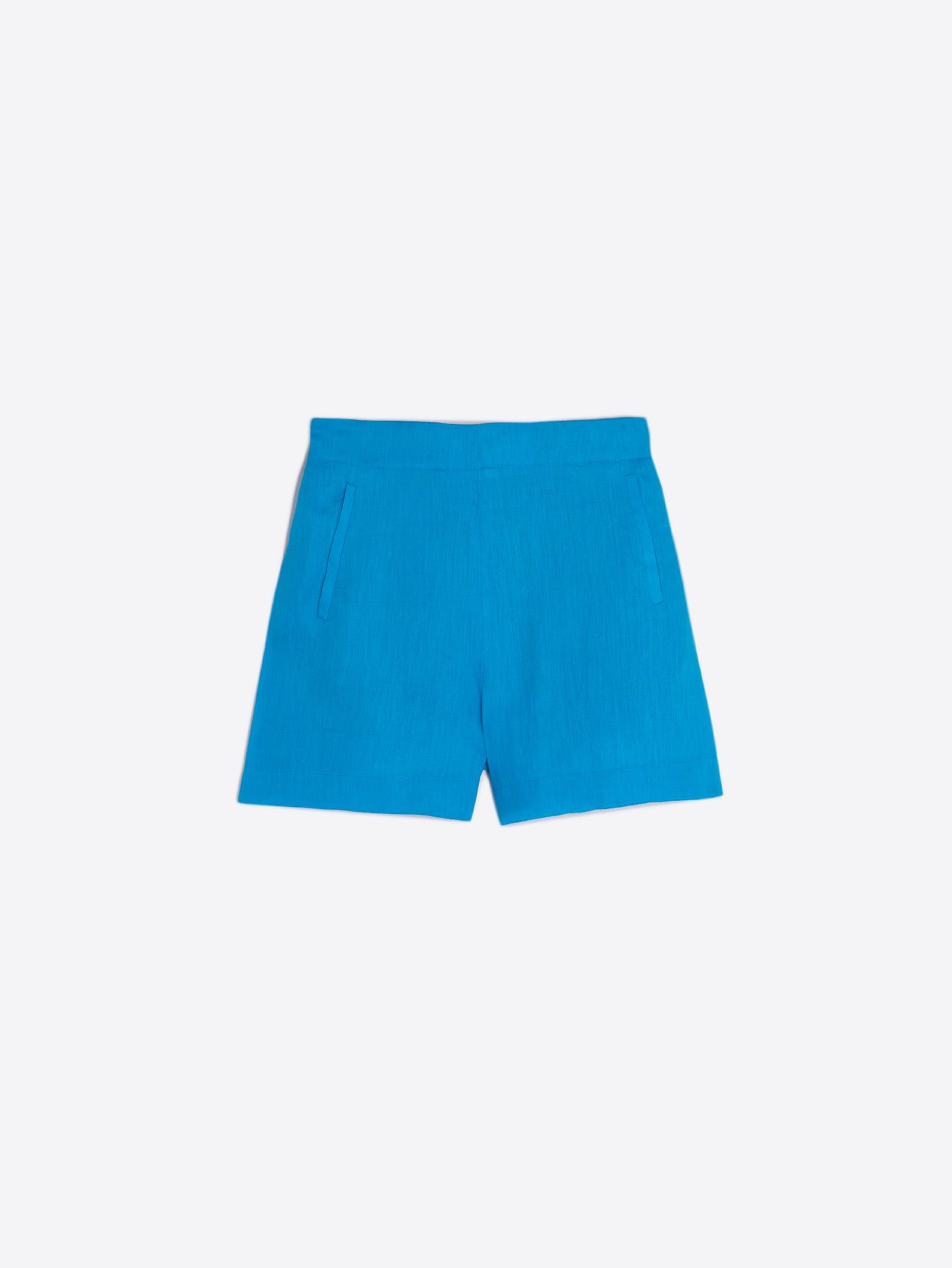 SHORT SANDRA BLUE LINEN