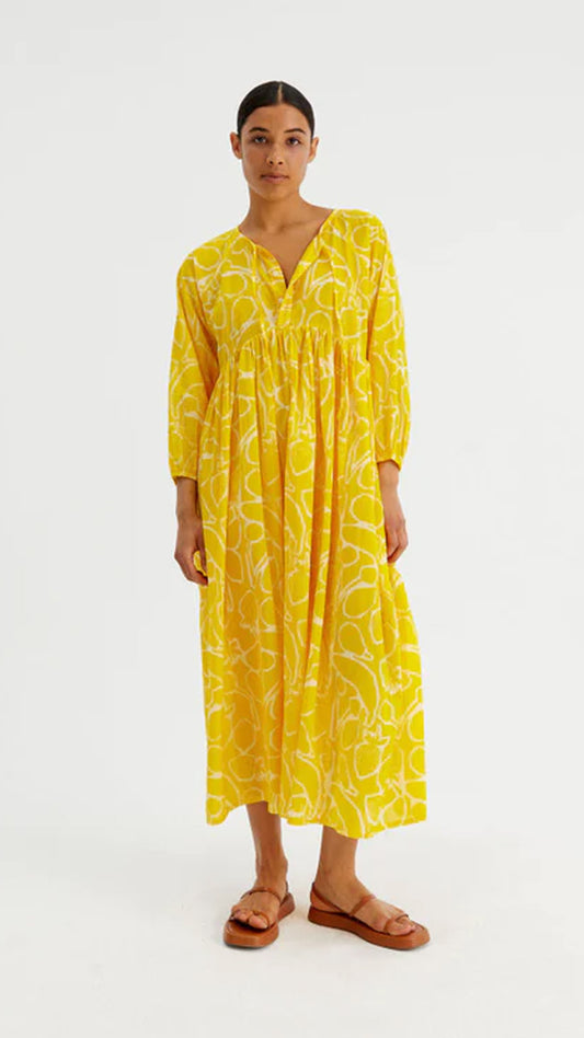 SUNSHINE FLORAL MIDI TUNIC