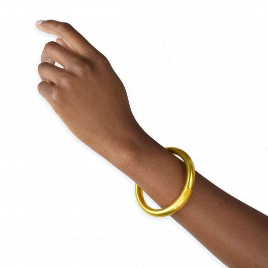 GOLD TZUBBIE ALL WEATHER BANGLE - SERENITY PRAYER