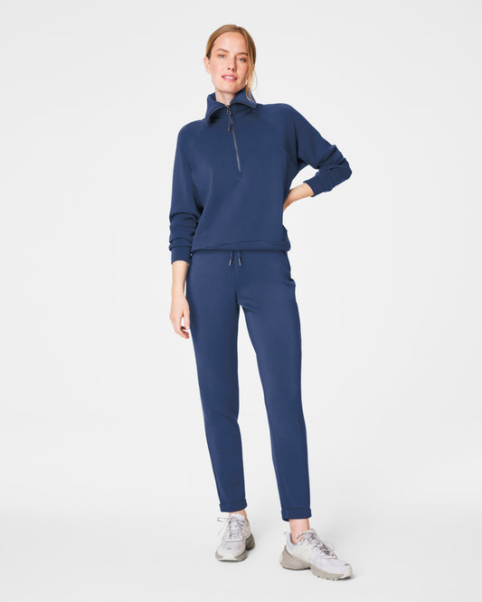 HALF ZIP SPANX FADED INDIGO