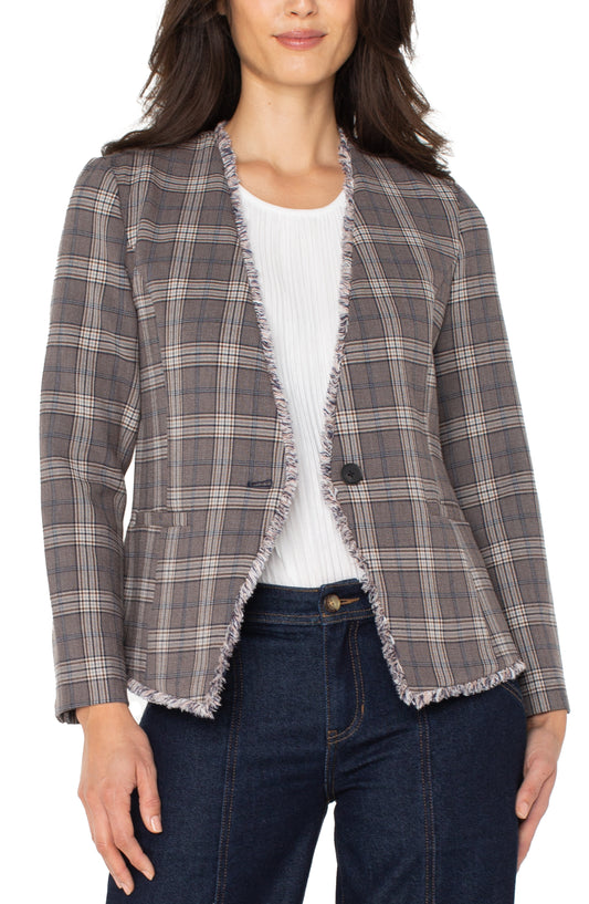 GLEN COLLARLESS BLAZER