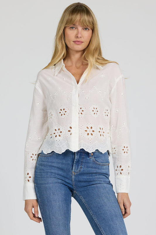 MIRIANDA EYELET TOP