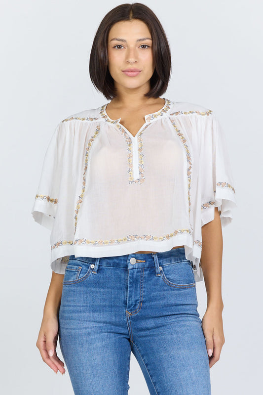 WHITE JADA TOP