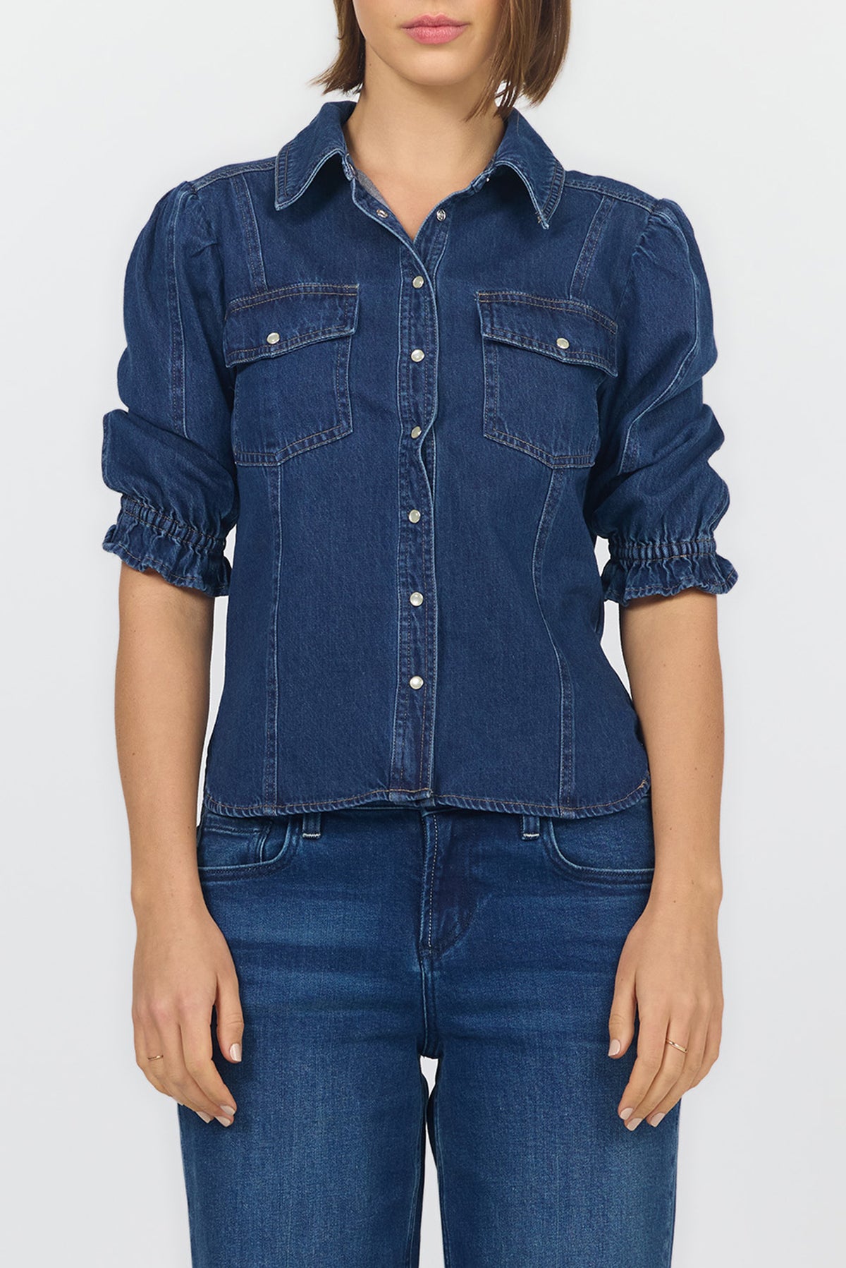 DARK COBALT ANTONIA TOP