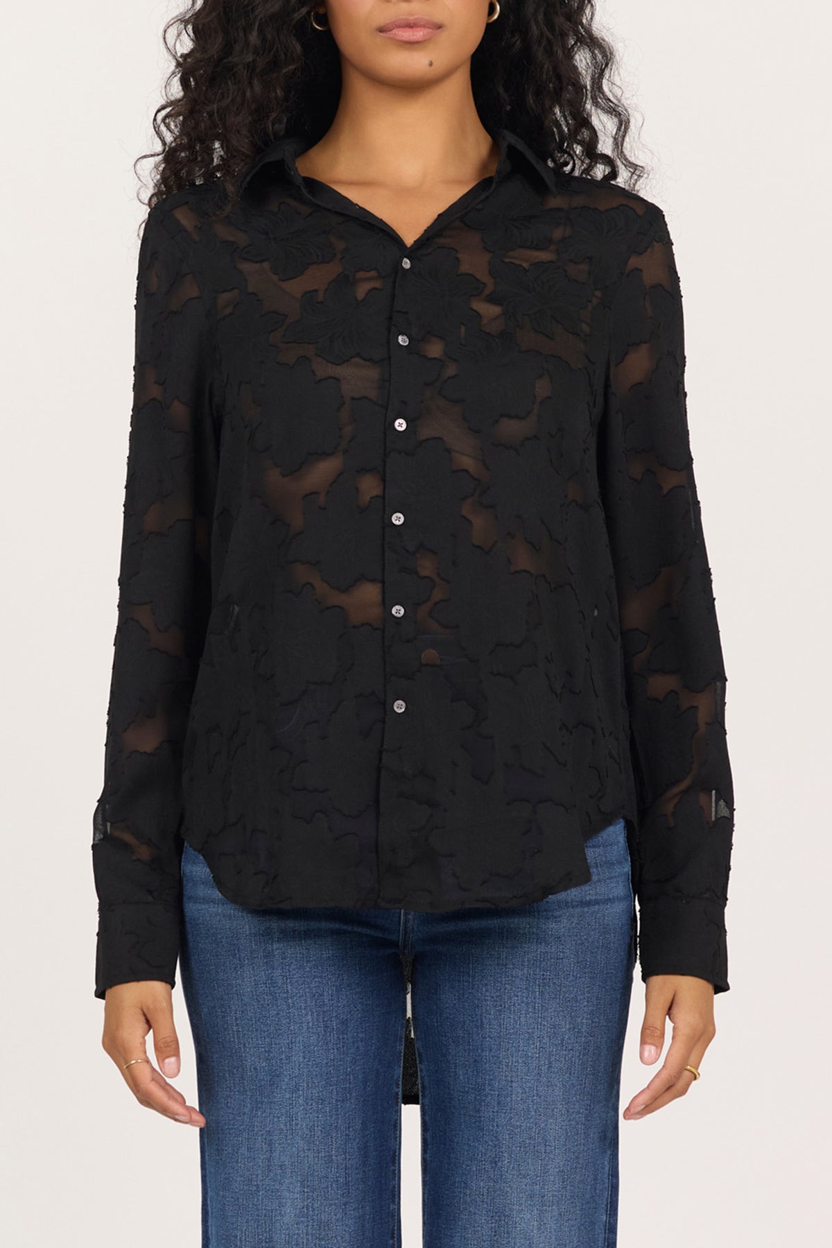 BLACK BURNOUT LOLITA TOP