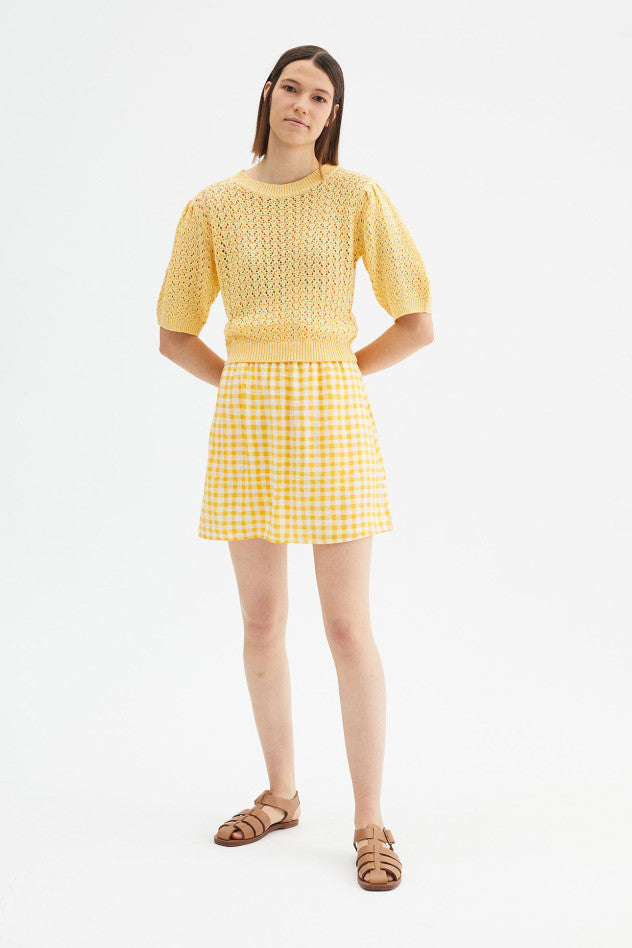 CANARY GINGHAM SKIRT