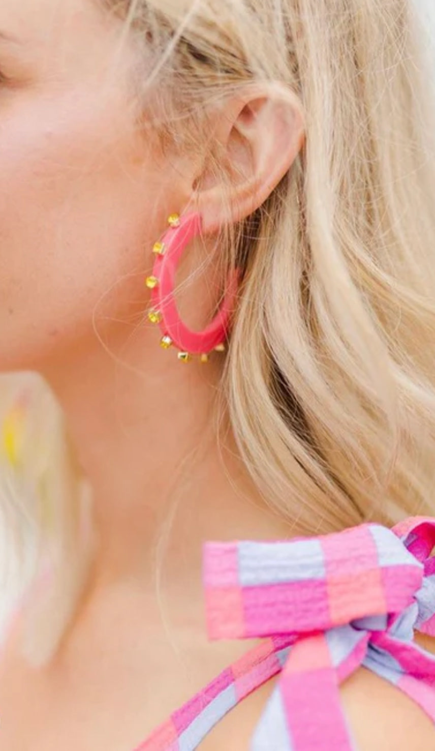 LARGE CITY GIRL JEWEL HOOP