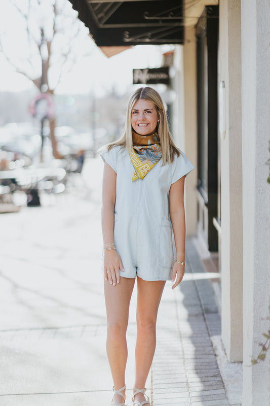 FREE FALL DENIM ROMPER FREE PEOPLE