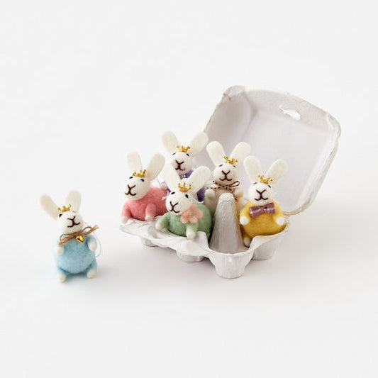 BUNNY IN EGG CARTON 6 SET