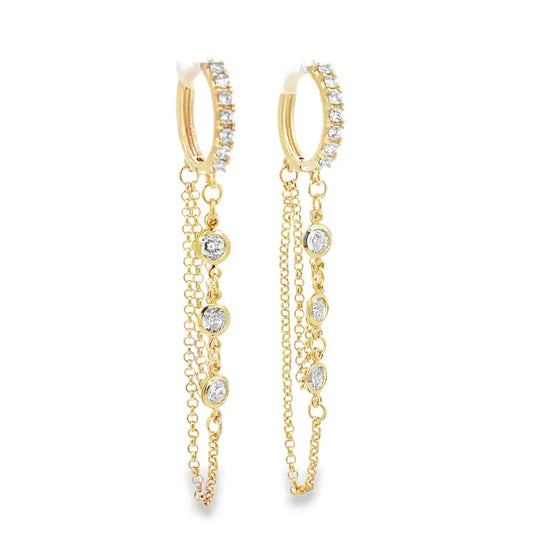 DANGLE ROLO LINK CHAIN EARRINGS