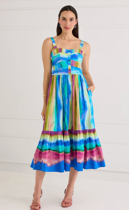 THE GIANNA DRESS IN SUNSET STRIPE